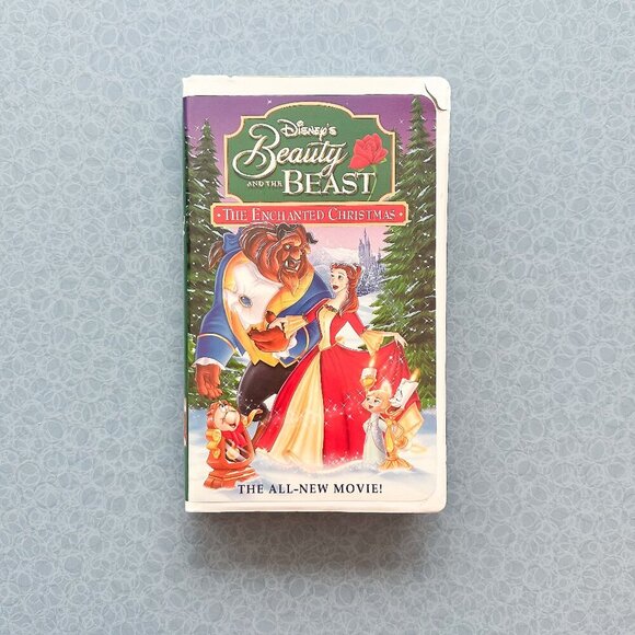 Beauty & The Beast Enchanted Christmas VHS w/ Inserts | Disney | 90s Holiday - Picture 1 of 9
